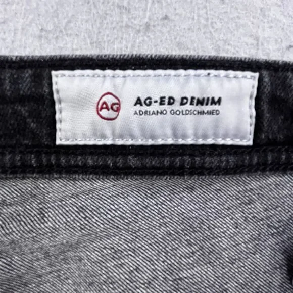 AG Adriano Goldschmied Tellis Modern Slim Jeans Mens 30x33 Black Denim - Picture 6 of 13